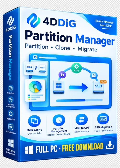 4DDIG Partition Manager Full PC Free Download