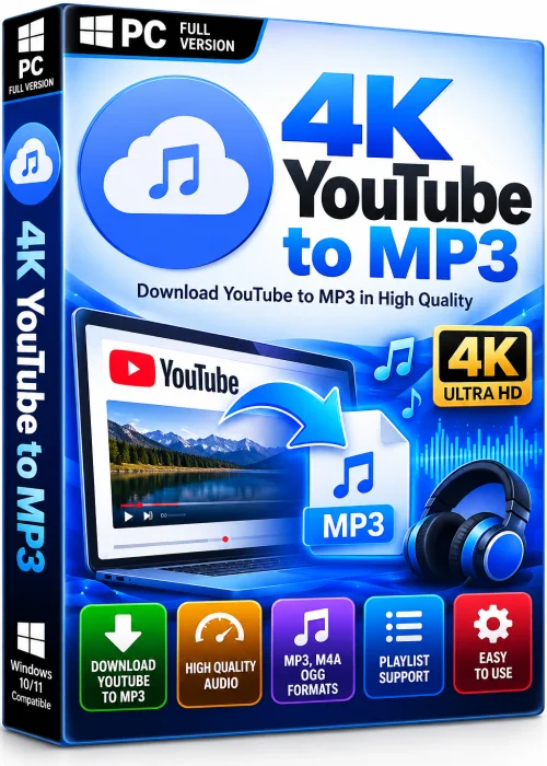 4K Youtube to Mp3 Full PC Free Download Old & Previous Versions icon/logo