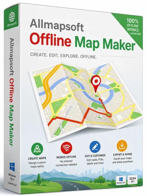 AllMapSoft Offline Map Maker Full for Windows 10/11 icon/logo