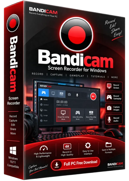Bandicam Full PC Free Download icon/logo