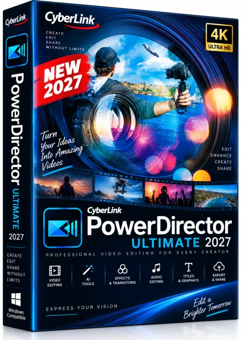 CyberLink PowerDirector Ultimate 2027 Full PC Old & Previous Versions icon/logo