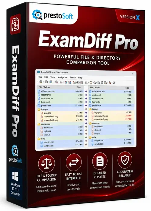 ExamDiff Pro Master Edition Full  Old & Previous Versions icon/logo
