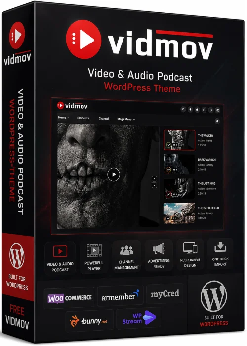 Free VidMov - Video WordPress Theme Old & Previous Versions icon/logo