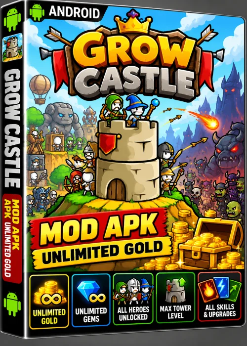 Grow Castle Apk Full Mod Unlimited Gold Old & Previous Versions icon/logo