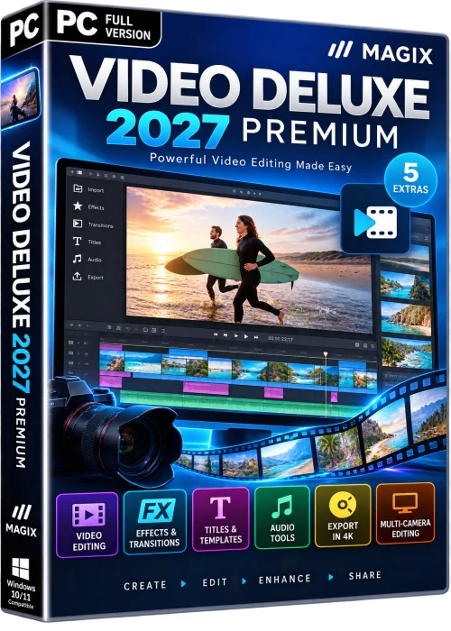 MAGIX Video Deluxe 2027 Premium Full Free Download Old & Previous Versions icon/logo