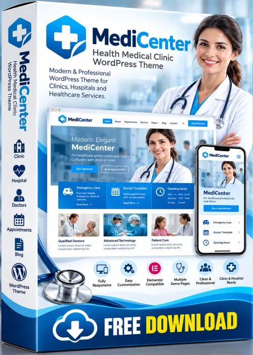 MediCenter - Health Medical Clinic WordPress Theme Free Download