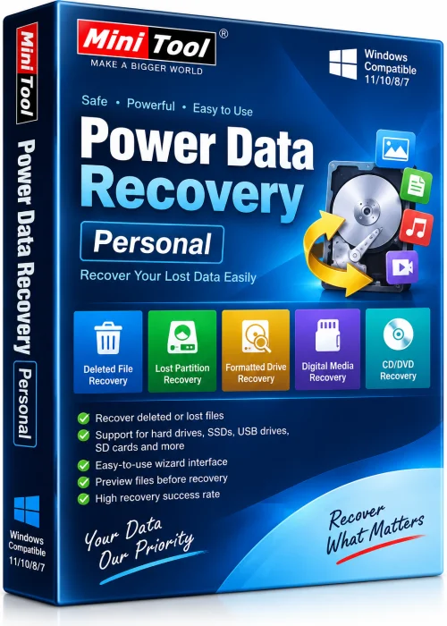 MiniTool Power Data Recovery Personal Full PC for Windows 10/11 icon/logo
