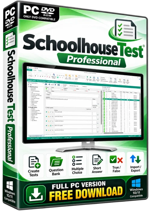 Schoolhouse Test Professional Full PC Free Download Old & Previous Versions icon/logo