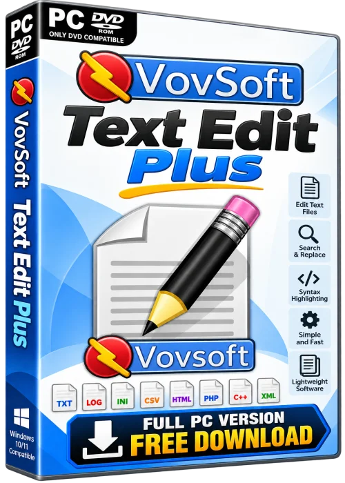 VovSoft Text Edit Plus Full PC Free Download Old & Previous Versions icon/logo